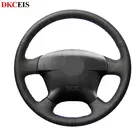 Сделай Сам сшитый вручную черный мягкий PU искусственная кожа Чехол рулевого колеса автомобиля для Honda Civic 2002 2001 Civic Hybrid 2003