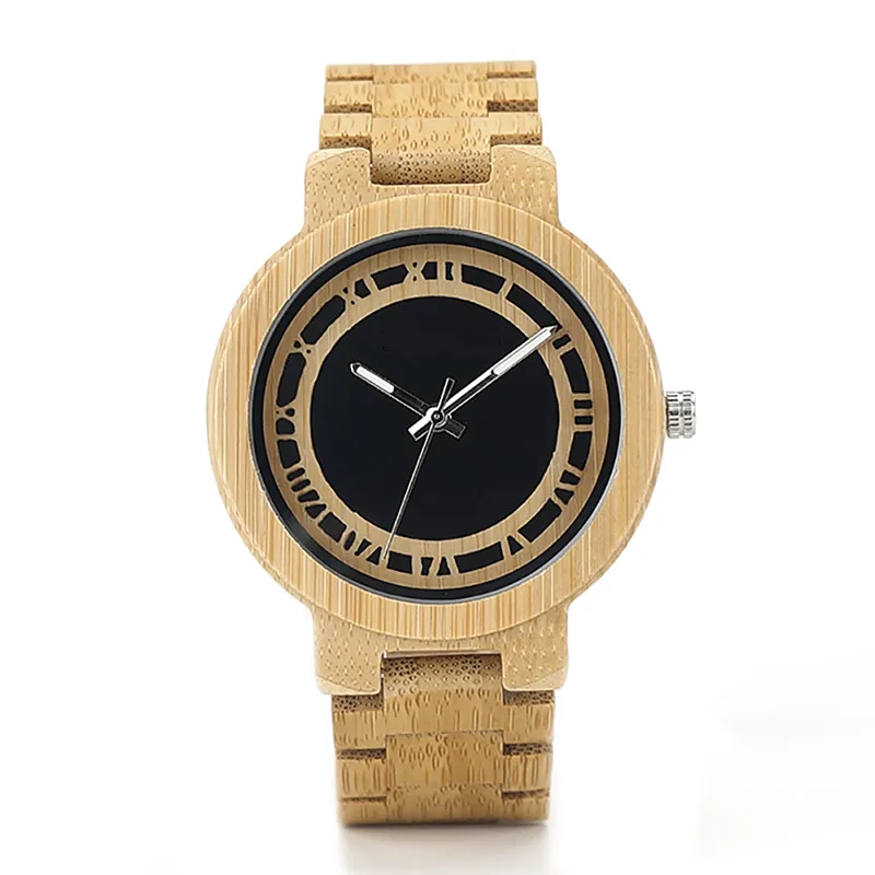 

Деревянные часы BOBO BIRD для мужчин, круглые винтажные мужские часы ручной работы из бамбука, Уникальные кварцевые наручные часы для мужчин
