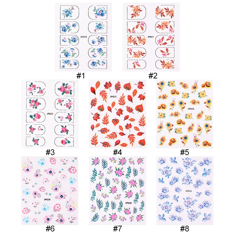 1 лист дизайн ногтей сделай сам декоративные наклейки для цветы смешанные узоры