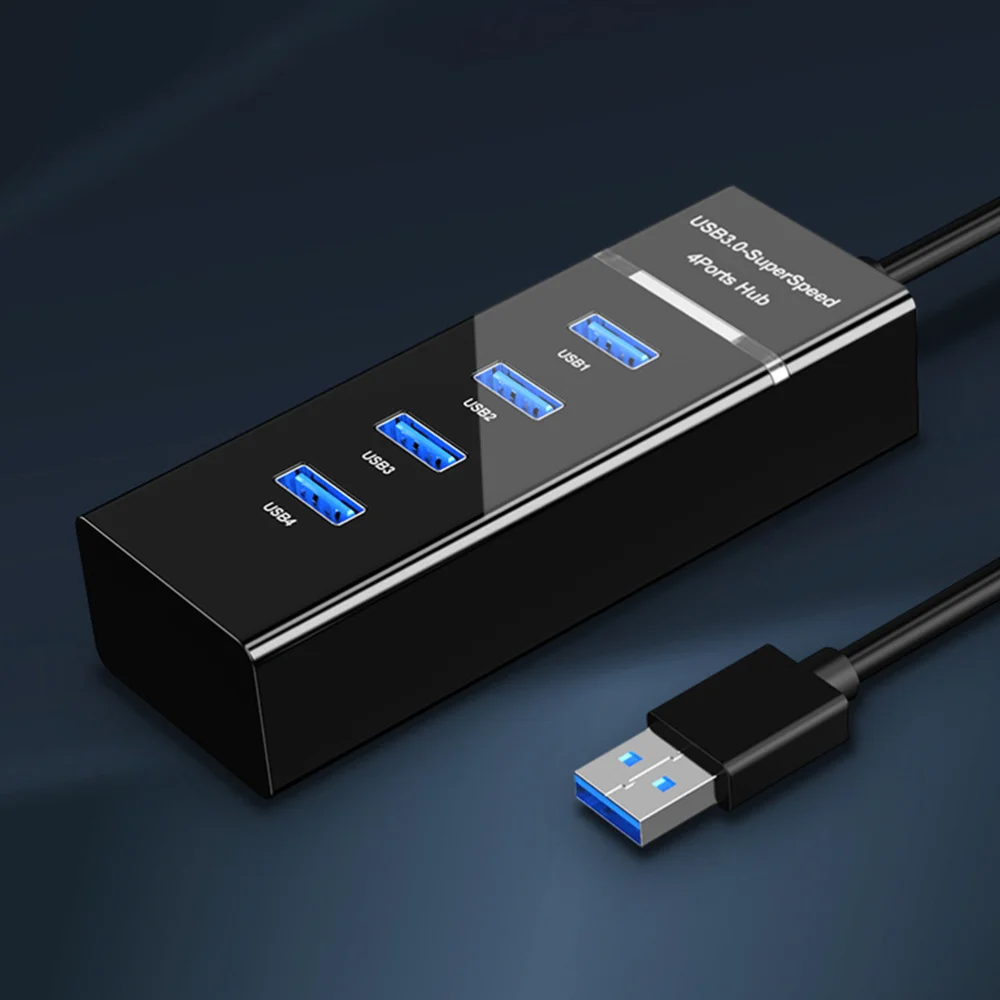 

1pc USB Hub Office Laptop 4 Ports Expansion Transfer Adapter Multifunction Hub