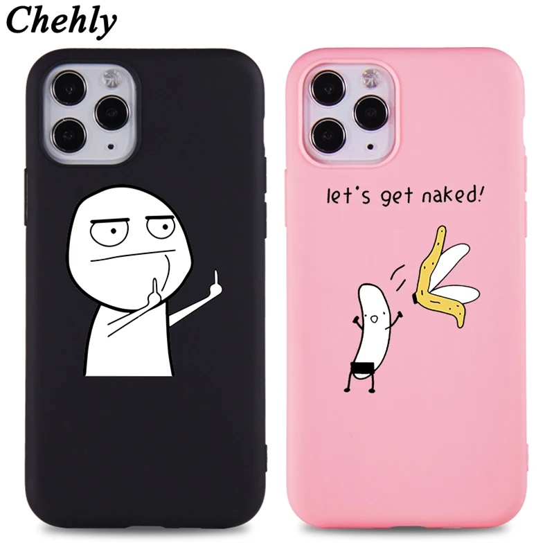 Funny Cartoon Phone Case for IPhone 6s 7 8 11 12 Mini Plus Pro X XS MAX XR SE Cool Cases Soft Silicone Fitted Accessorie Cover