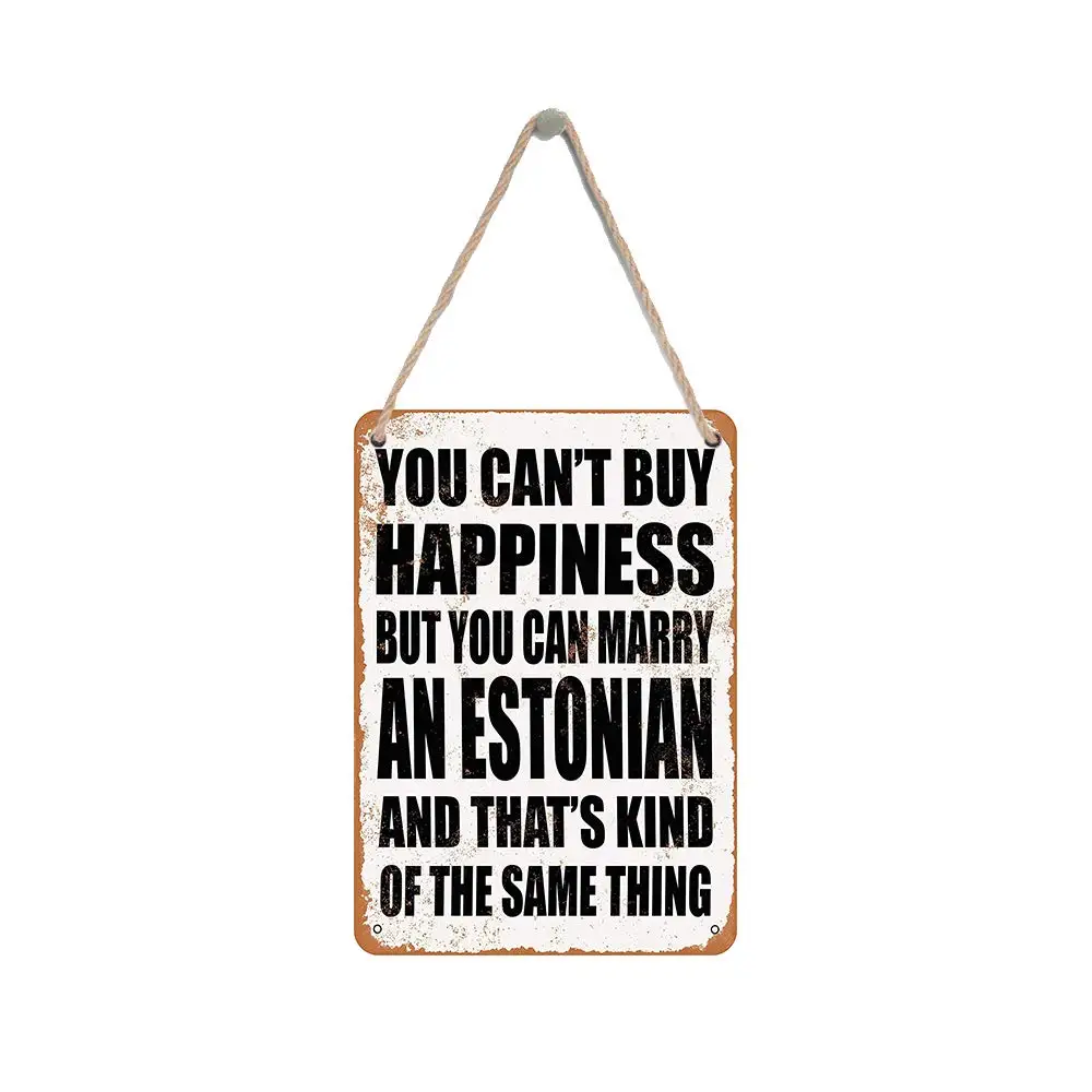 

Isaric деревянный подвесной знак 8X12 дюймов вы не можете купить счастье, но вы можете выбрать эстонский Забавный деревянный знак