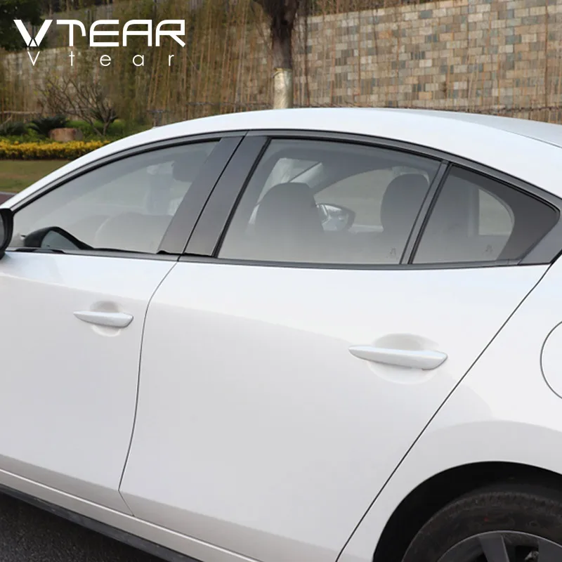 

Vtear For Mazda 3 BP 2021-2019 Car Window BC Column Sticker Trim Mirror Reflection Panel Exterior Modification Accessories