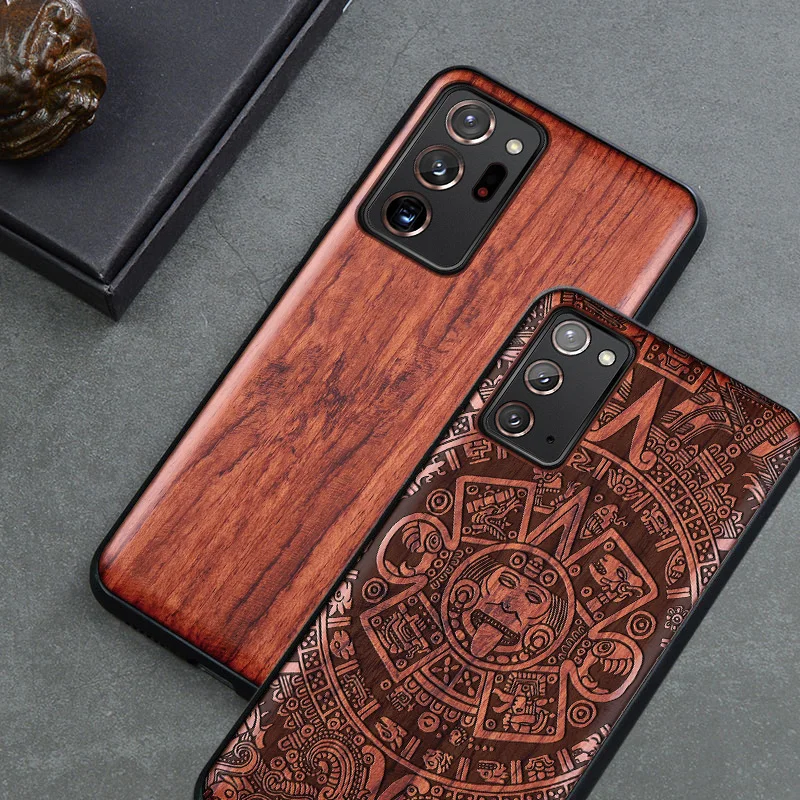 

For Samsung Galaxy Note 20 Ultra Case Boogic Original Wood funda Note 20 Rosewood Cover Phone Case For Samsung note 20 ultra