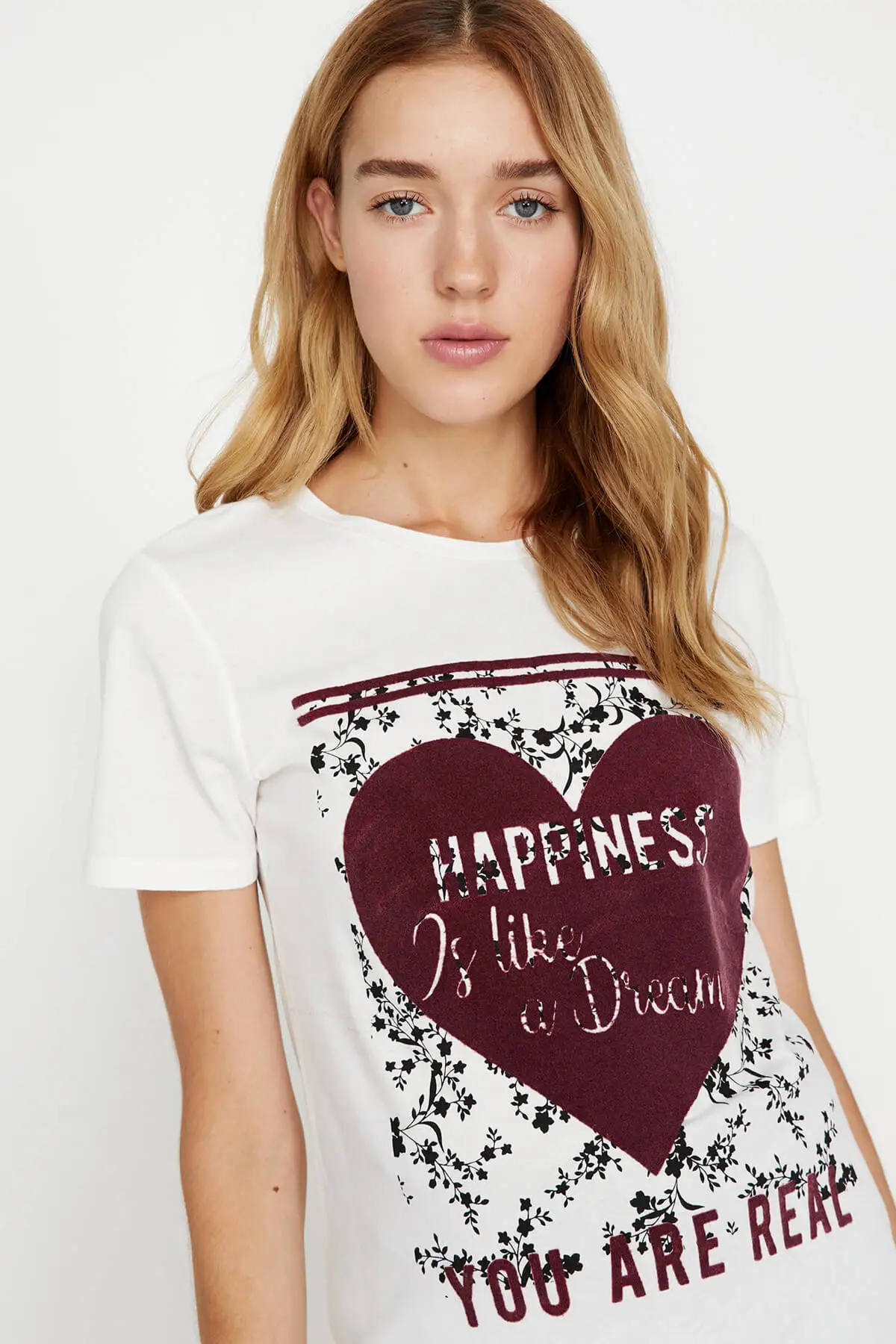 Koton Женская белая футболка|Футболки| |