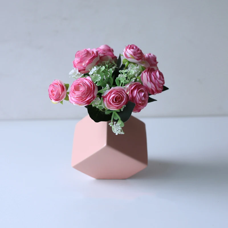 

Home Decor Artificial Rose Simulation Flowers Wedding Decoration Parts Indoor Living Room Table Ornaments Creative Nordic Gifts
