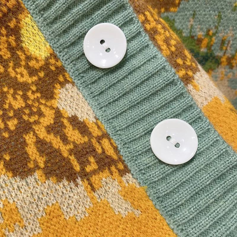 Женский кардиган средней длины с цветочной вышивкой