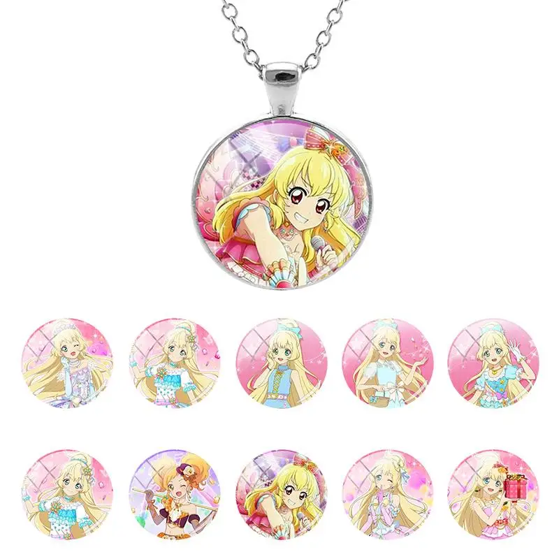 

Аксессуары Bandai, милые красивые стеклянные круглые цепочка Shiratori Hime с куполом, ожерелья с подвесками, кабошон, новые модные украшения FDS507