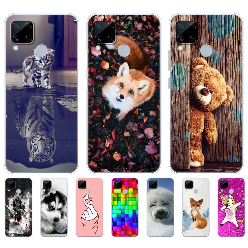 

For Realme C15 Case 6.5 inch Soft Silicon TPU Back Phone Cover For OPPO Realme C15 Case RMX2180 C 15 RealmeC15 Coque Capa Fundas