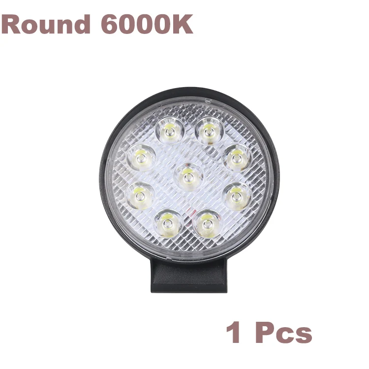 1pcs round 27W Nlpearl 4 дюйма 27 Вт светодиодный противотуманные фары для автомобилей круглый 12-24 в 6000 К яркий луч Комплект для освещения автомобиля для внедорожника внедорожник фары на прицеп светодиодный ATV - Цвет: 1pcs round 27W
