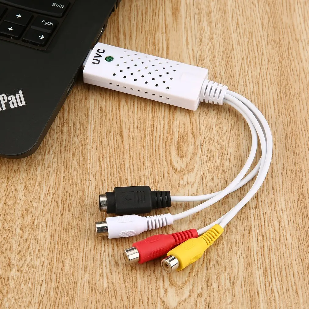 Переносной адаптер карты захвата аудио и видео Portable USB 2.0 Easycap для преобразования VHS в DVD для Win7/8/XP/Vista.
