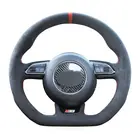 Сшитый вручную черный замшевый Чехлы рулевого колеса автомобиля для Audi S1 8X S3 8V Sportback S4 B8 Avant S6 C7 S5 8T S7 G8 RS Q3 8U SQ5 8R