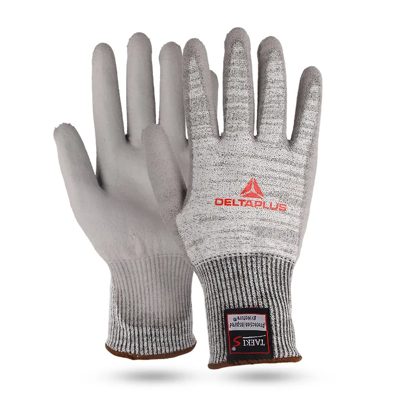 

Deltaplus Cut resistant Gloves Semi-polyurethane PU Coated Flexibility Work Glove Anti-cut for Kitchen,Industries