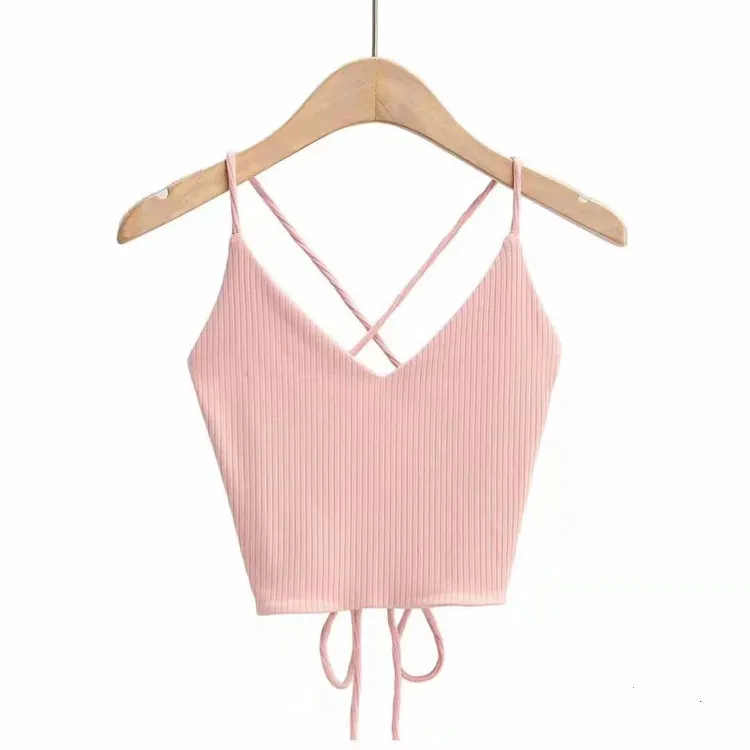 Женский трикотажный корсет с открытой спиной однотонный укороченный топ без