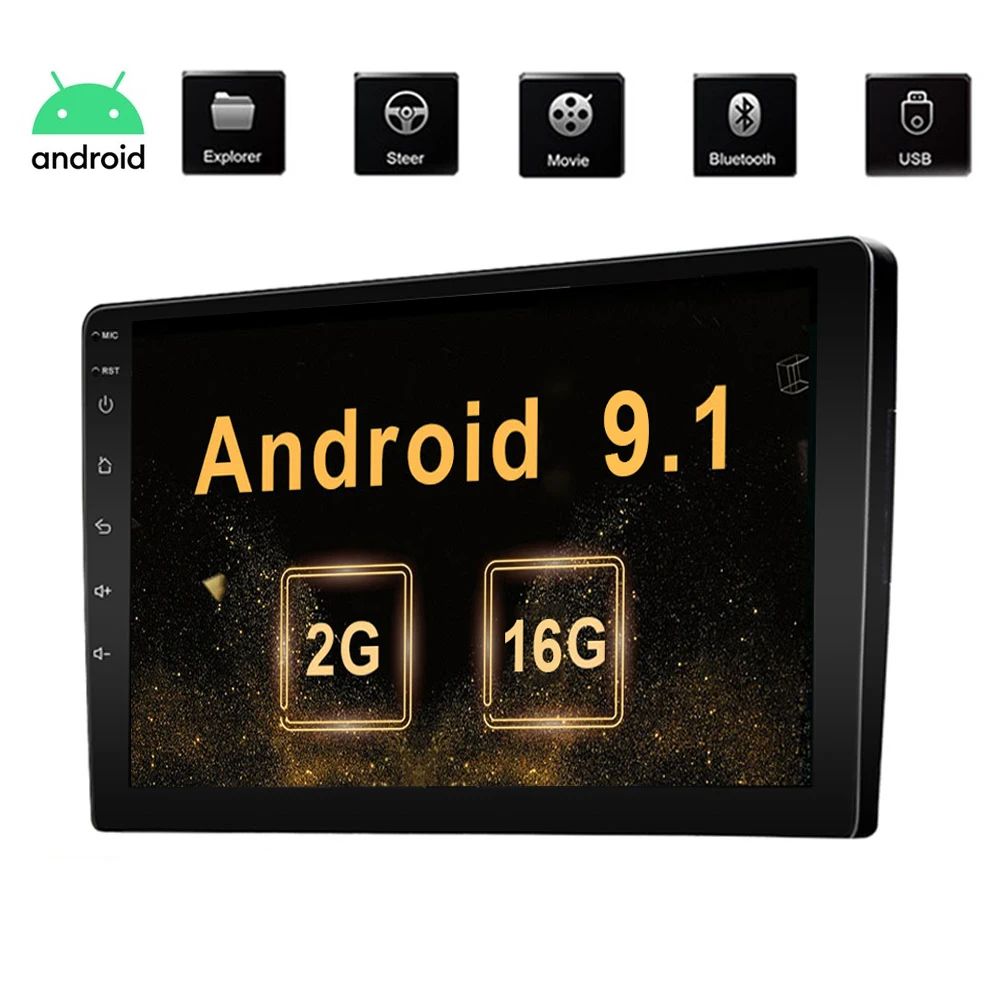 Android 10 1 автомобильный мультимедийный плеер GPS навигация 2 Din автомобильное радио