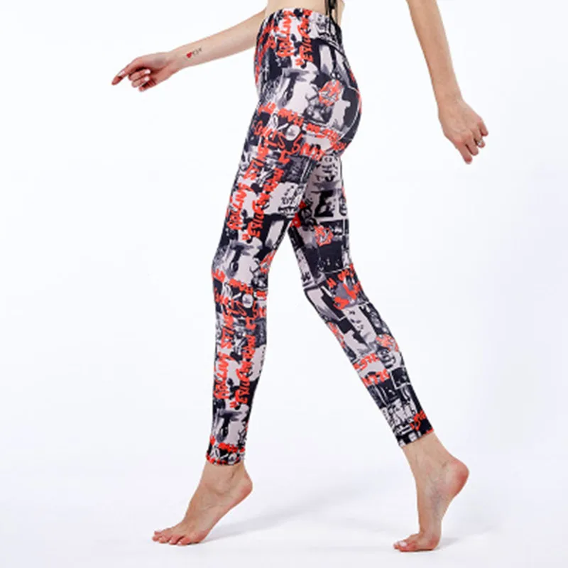 Женские весенне-осенние джеггинсы с цифровым принтом | Женская одежда