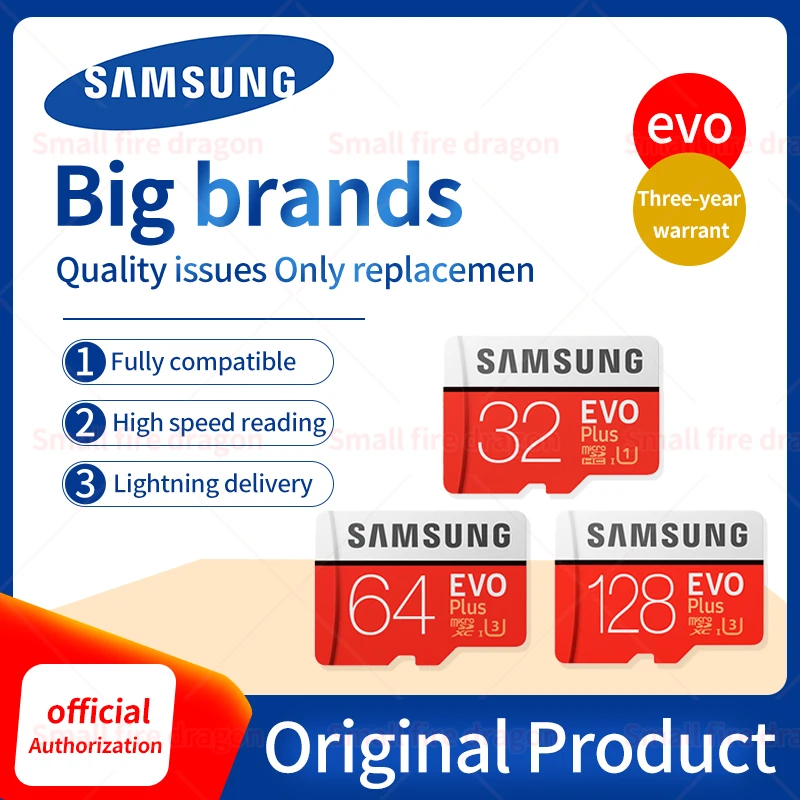 Карта Micro SD SAMSUNG Grade EVO+ класс 10 карта памяти SDHC SDXC UHS TFна 32/64/128 ГБ Trans Flash | Компьютеры