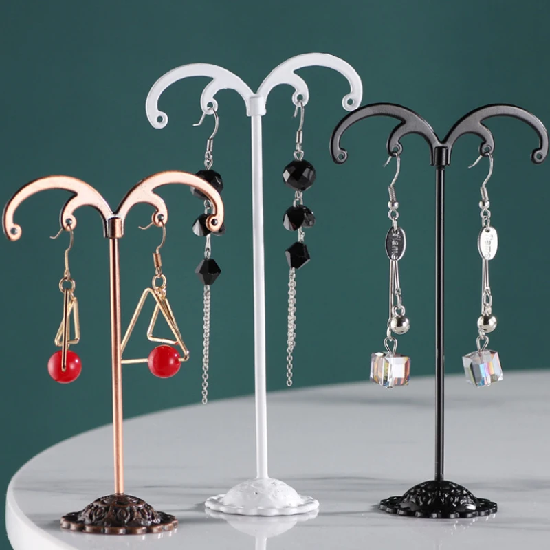 3 шт./компл. черный белый цвет бронзовые серьги Дисплей стенд Цепочки и ожерелья