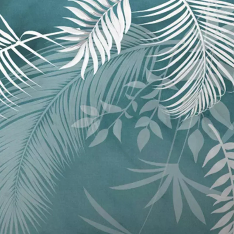 3D Wallpaper Modern Green Leaves Watercolor Hand-painted Pastoral Fresco Living Room TV Bedroom Wall Painting Papel De Parede |