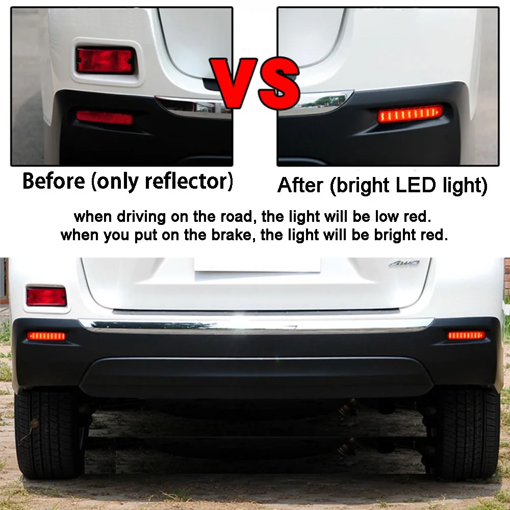 

2 шт 12V светодиодный DRL задний бампер отражатель стоп-сигнал светильник для Toyota Highlander 2011-2014 авто-Стайлинг задний фонарь стоп-сигнала Предупре...