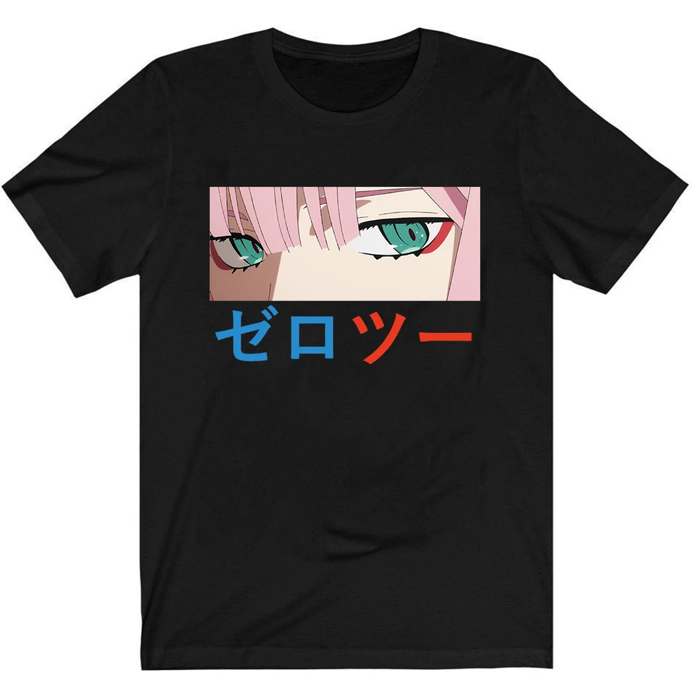Футболка Гая в Фране мужская хлопковая топ с аниме Zero Two летняя уличная одежда