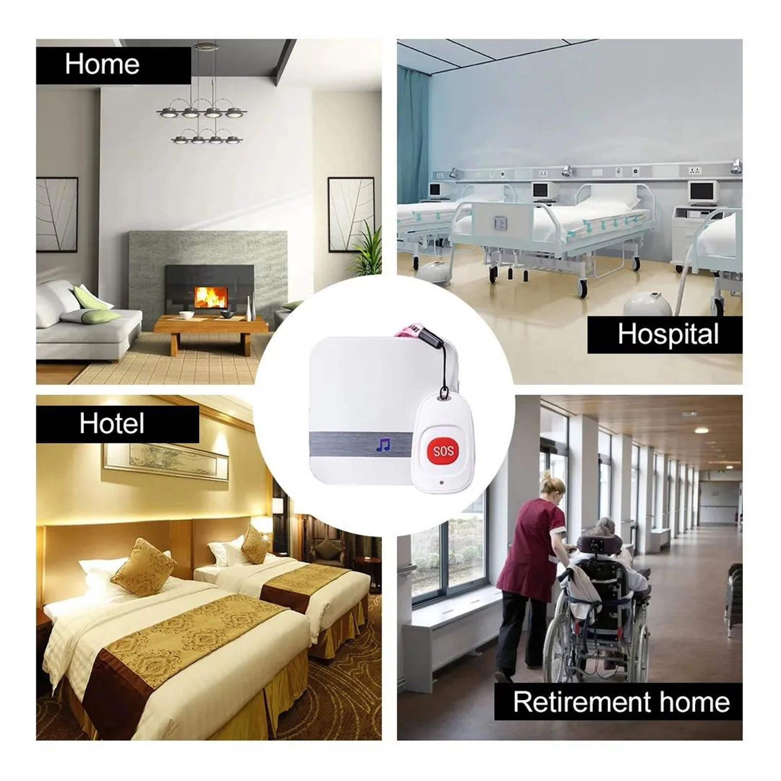 Беспроводной пейджер для ухода за пациентами кнопка SOS вызова пожилых людей с