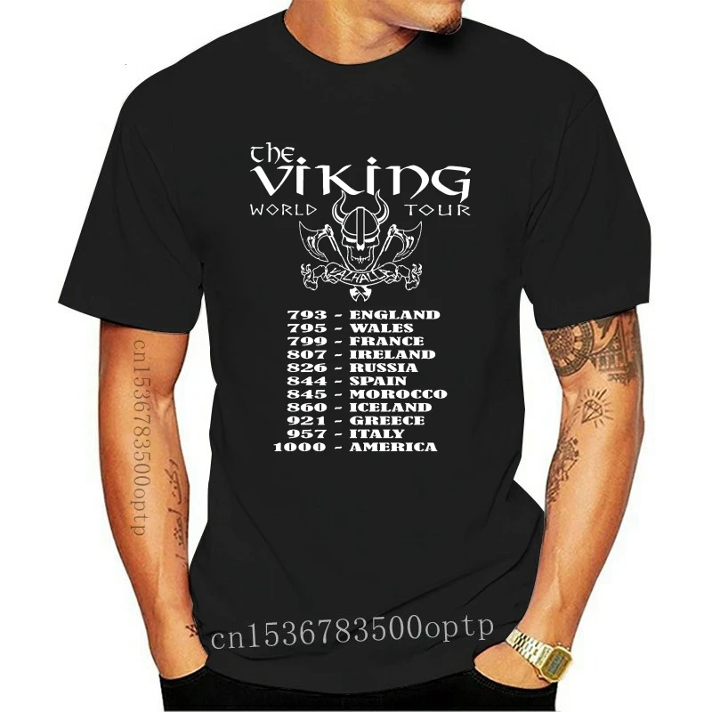 

Новинка, футболка Viking World Tour, футболка с рисунком солнечного света, модель 5xl, Весенняя модная крутая футболка на заказ