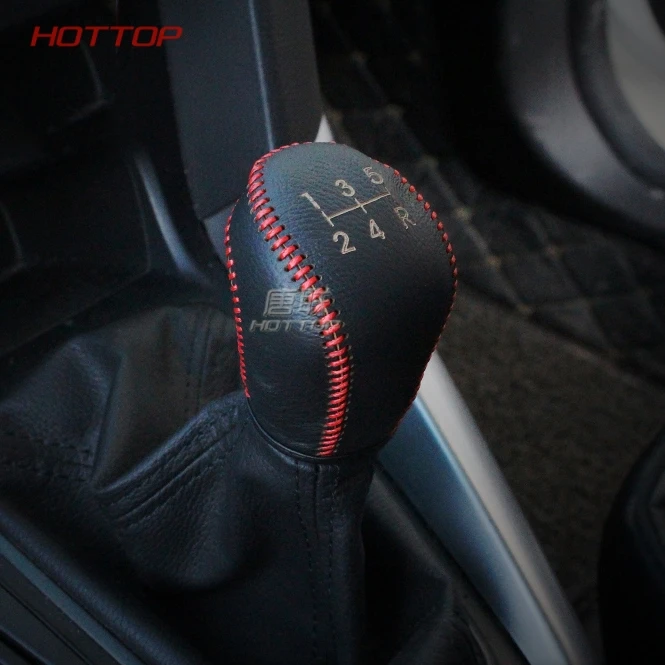 Кожаная красная крышка ручки переключения передач и ручного тормоза для Ford ESCORT