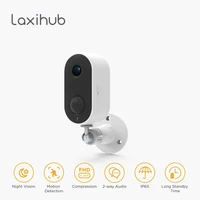laxihub 1080p wifi ip camera outdoor wireless smart security camera ai human detect webcam rechargeable battery camera ty