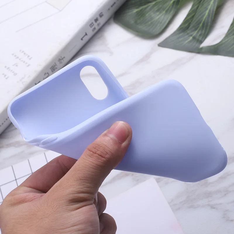 Силиконовый однотонный чехол для iPhone XS MAX XR X карамельный цвет телефона s 7 6 S 8 Plus