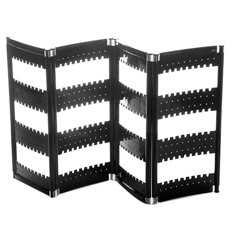 

Складная подставка для ожерелья, пластиковая подставка для ювелирных изделий, стойка для хранения серег Sn, практичная черная полка