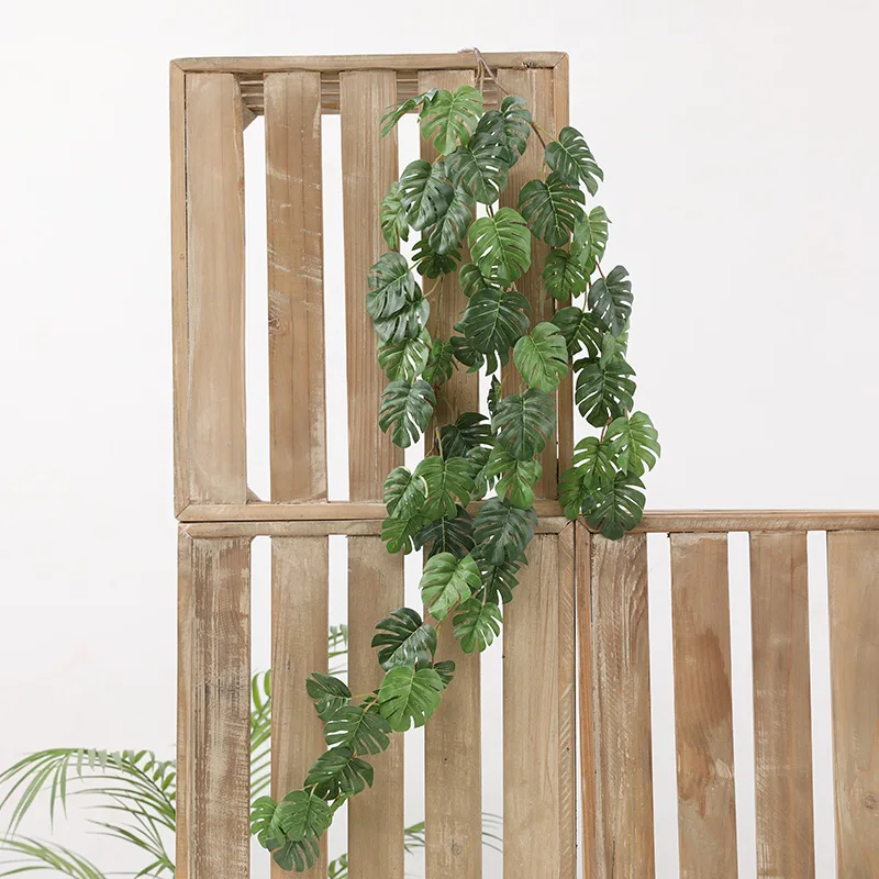 Искусственные тропические листья пальмы лоза искусственные растения джунглей