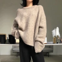 sweater women cashmere pullover knit winter clothes korean plus size oversized sweater batwing sleeve solid casual fashion 2021