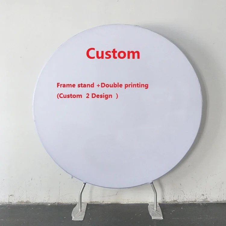 Custom D Printing 7 футов круглый чехол для подушки на заказ с одной печатью с рамкой и подставкой для фотосъемки - Цвет: Custom D Printing