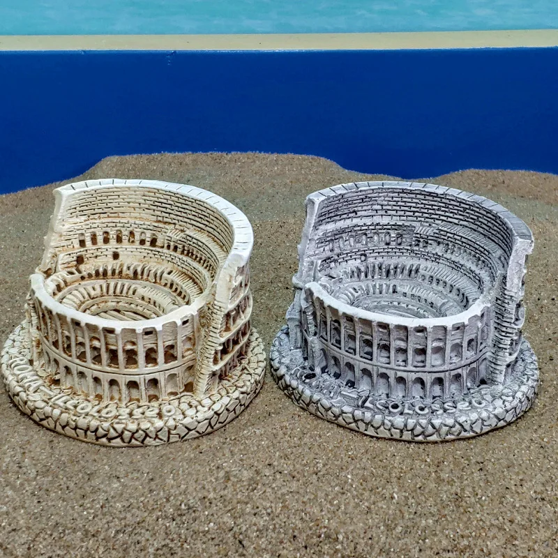 Simulation Ancient Rome Colosseum Resin Mini Statue Sand Table Building Desktop Decoration Classical Architecture Sculpture | Дом и сад