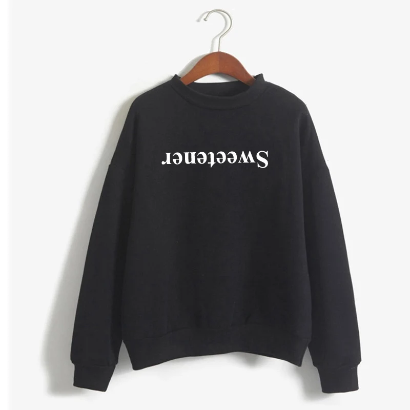Черный Пуловер с капюшоном топы без слез слева плакать вентилятор Merch толстовка с капюшоном Ариана Гранде свитшоты для женщин спасибо у следующий толстовки - Цвет: Черный