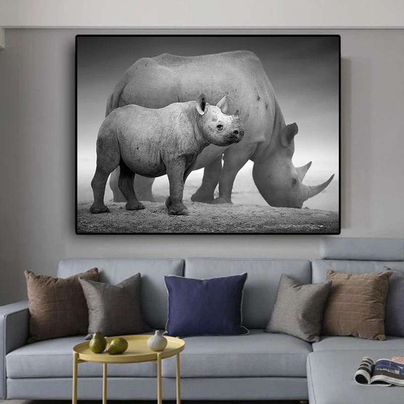 Скандинавская живопись на холсте настенные картины с изображением животных Лев