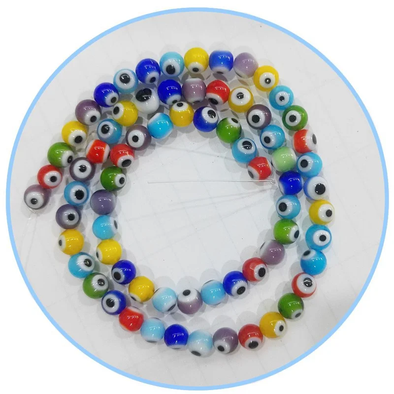 

Hobbyworker 6mm Round Eye Spacer Handmade Beads for DIY Jewelry Bracelet Earring Necklace Craft Making