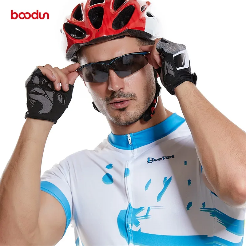 BOODUN летние мужские и женские перчатки для велоспорта с полупальцами дышащие