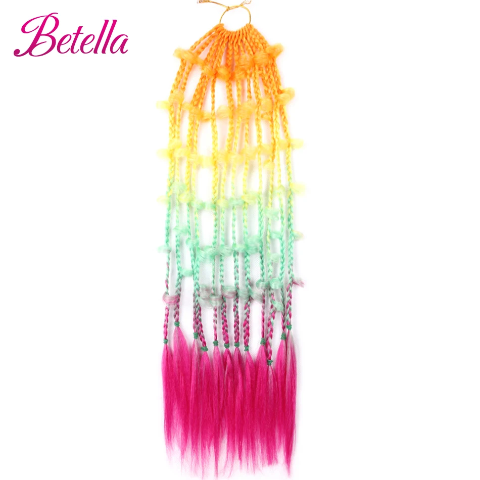 

Betella Elastic Rubber Band Hair Ponytail Girls Braided Box Colored Rope Headdress Kids Hair Crochet Braids Hair