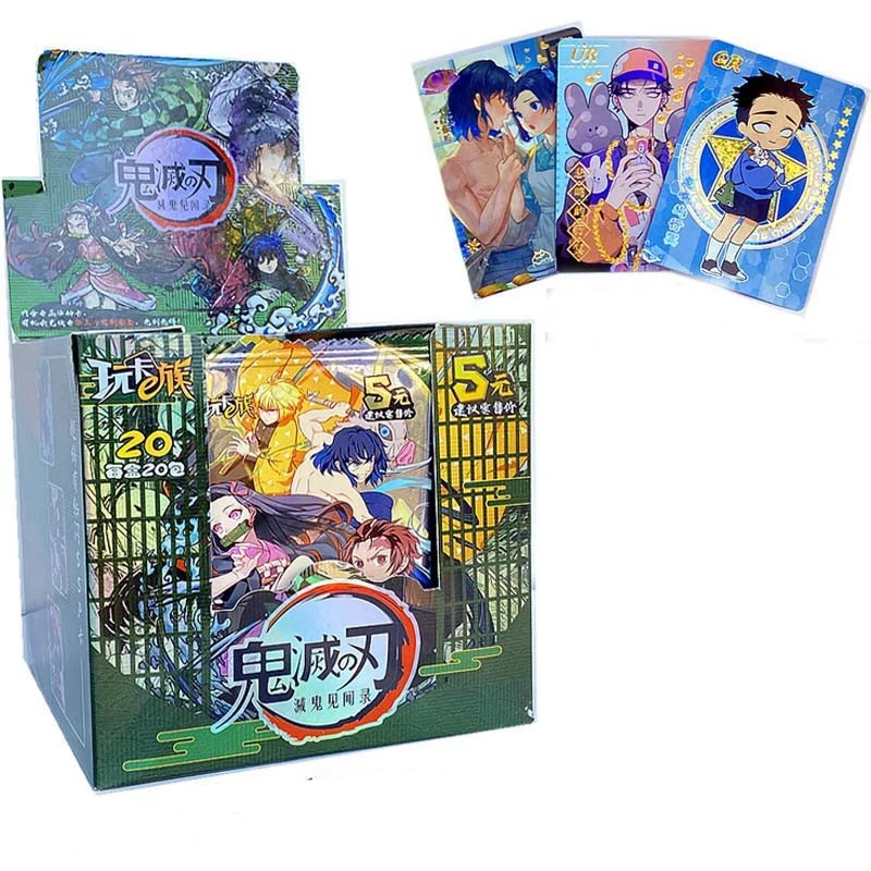 Juego de cartas Demon Slayer, cartas TCG, juguetes de mesa para Familia y ni&ntilde;os, regalo de Navidad-0