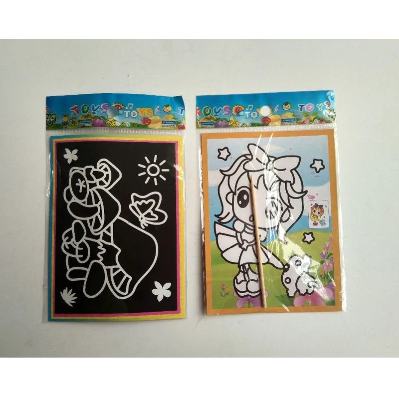 10 шт./компл. волшебное красочное Рисование царапин бумажная креативная