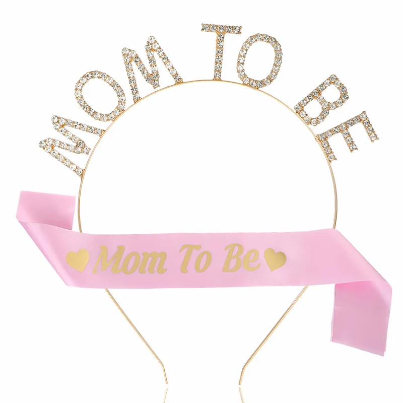 Атласный пояс на плечо с надписью Mom to Be Crown | Дом и сад