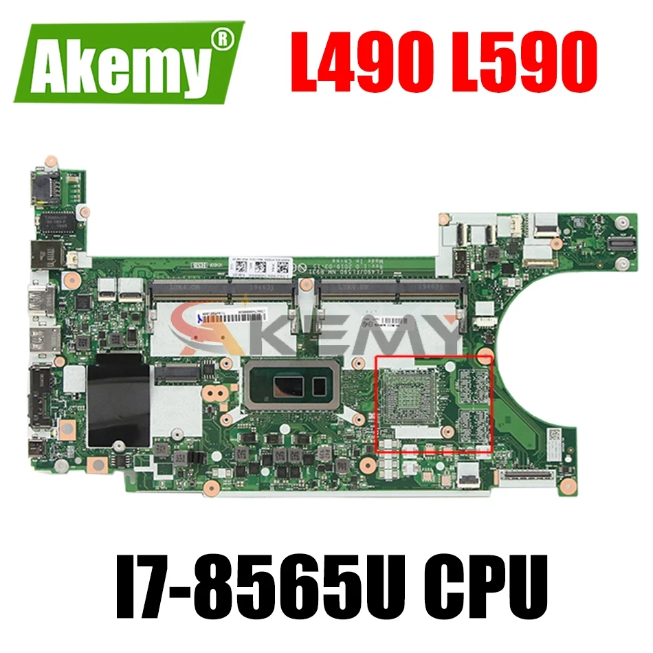 

For Lenovo Thinkpad L490 L590 Laptop Motherboard FL490/FL590 NM-B931 Mainboard With I7-8565U CPU DDR4 100% Fully Tested