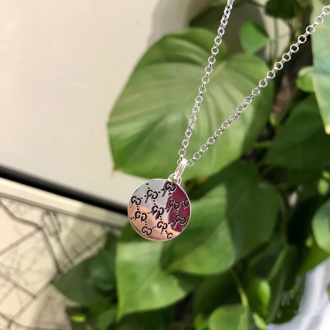 

100% 925 sterling silver G letter classic necklace, poached egg necklace, exquisite gift