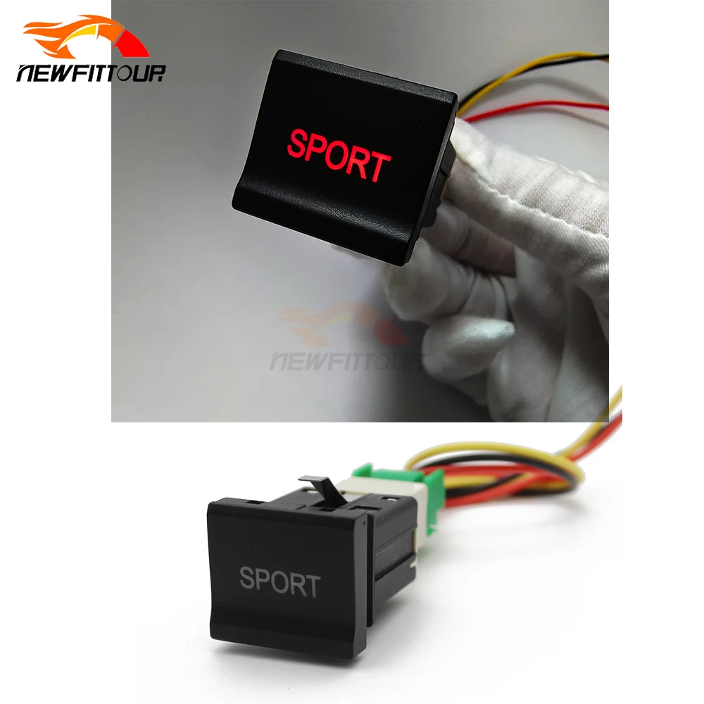 

Автомобильные красные Светодиодные ДХО, противотуманные фары, переключатель питания и выключения, Спортивная кнопка для Volkswagen VW polo 6C 2014 2015 ...