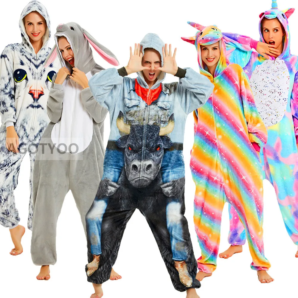 Костюм на Хэллоуин для косплея комбинезон взрослых с единорогом мультяшными