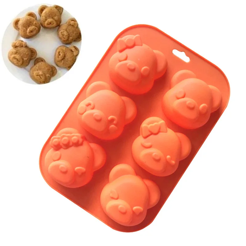 Инструменты сделай сам для милой формы медведя силиконовые выпечки шоколада