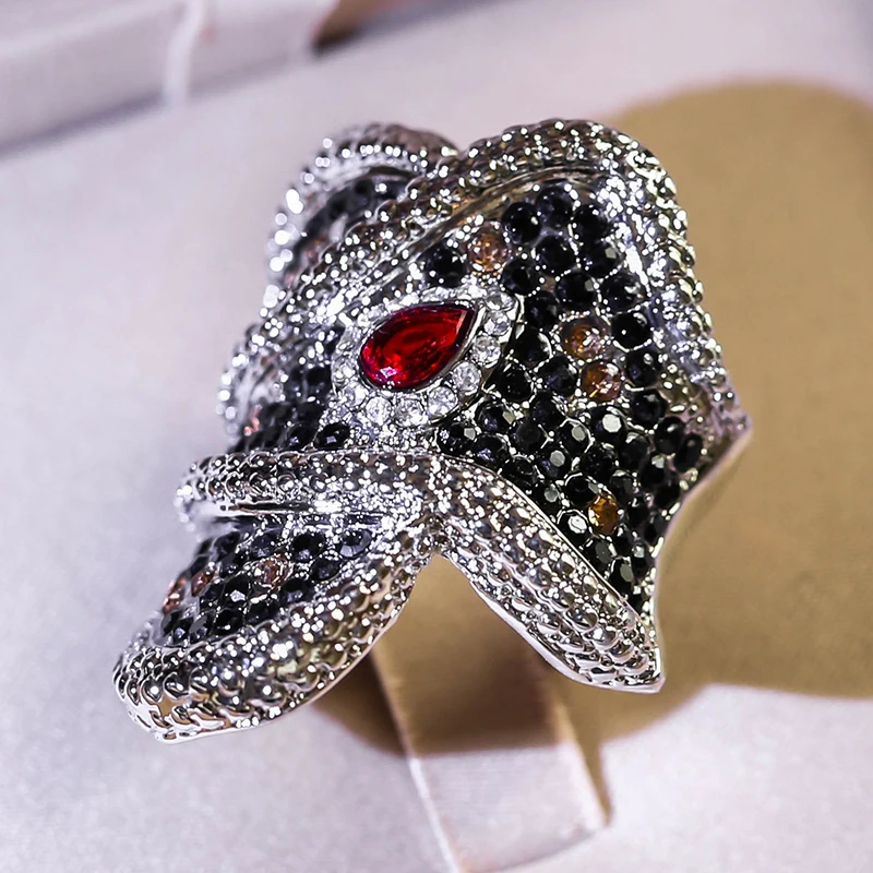 Роскошное полное микро проложить черный CZ камень кольцо для мужчин женщин