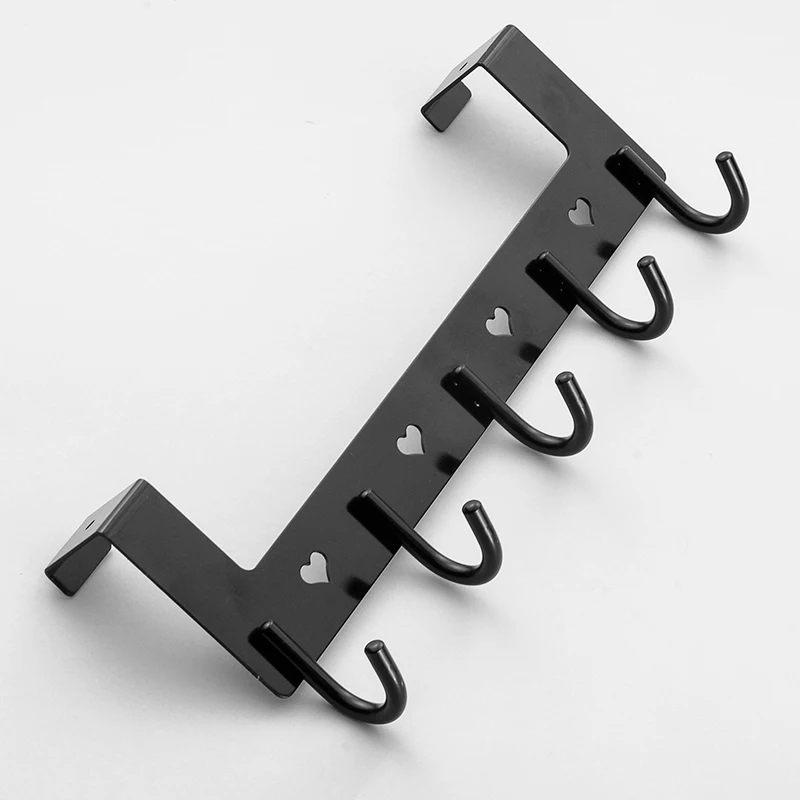 Крючок для халата черный алюминиевый крючок ванной комнаты вешалка полотенец